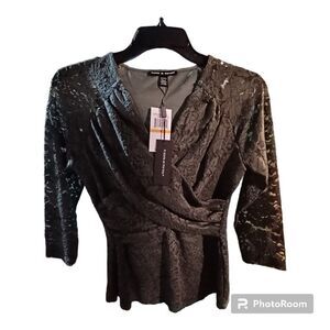 NWT cable & gauge green lace Shirt. Sz S